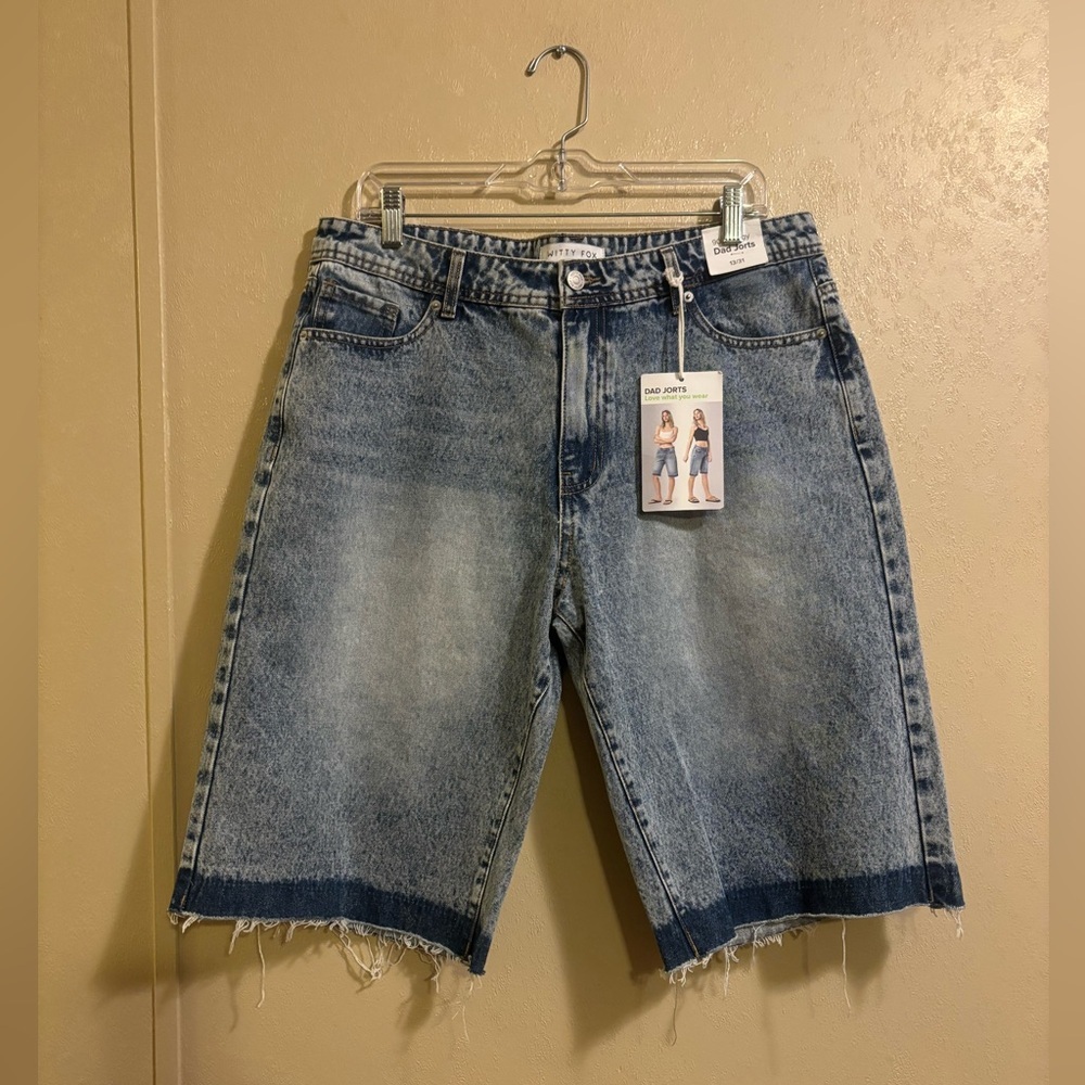 NWT Witty Fox 90s Baggy Dad Jorts sz 13/31